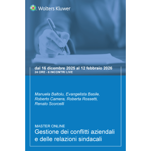 Master Gestione dei conflitti aziendali e delle relazioni sindacali