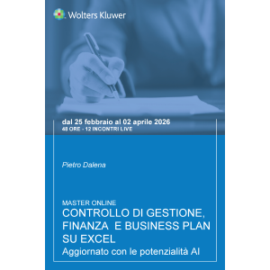 Master Controllo di gestione, finanza e business plan su Excel. Aggiornato con le potenzialità AI  