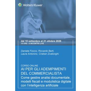 Corso AI per gli adempimenti del commercialisti. Come gestire analisi documentale, modelli fiscali e modulistica digitale con l’intelligenza artificiale