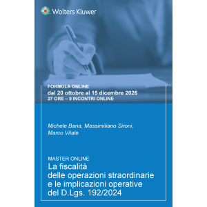 Master La fiscalità delle operazioni straordinarie e le implicazioni operative del D.Lgs. 192/2024
