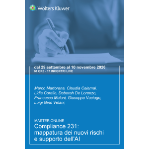 Master Compliance 231: mappatura dei nuovi rischi e supporto dell'AI