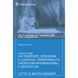 Corso IVA trasporti, spedizioni e logistica: tutte le novità 2026/2027